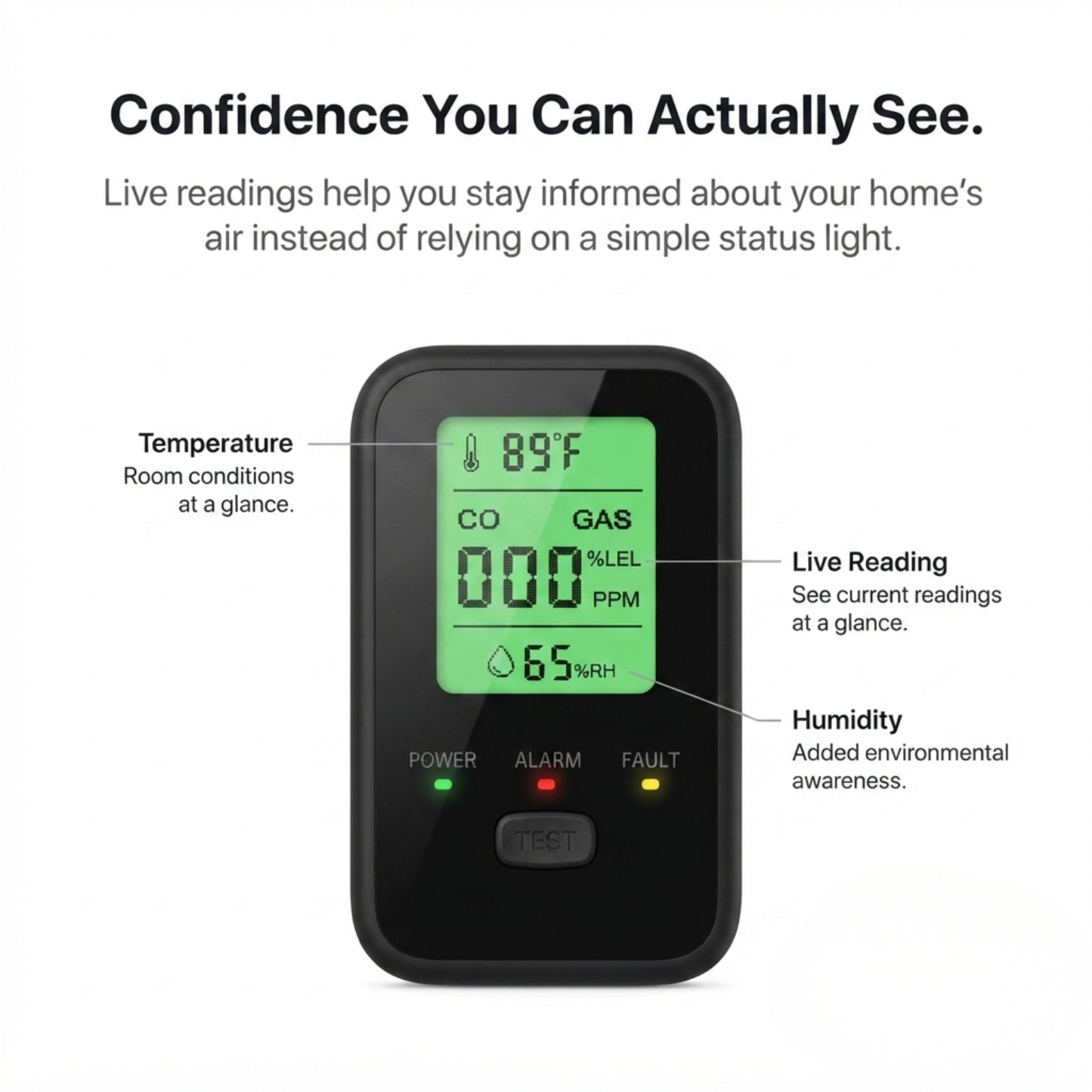 SafeNest™ 4 in 1 Gas Detector