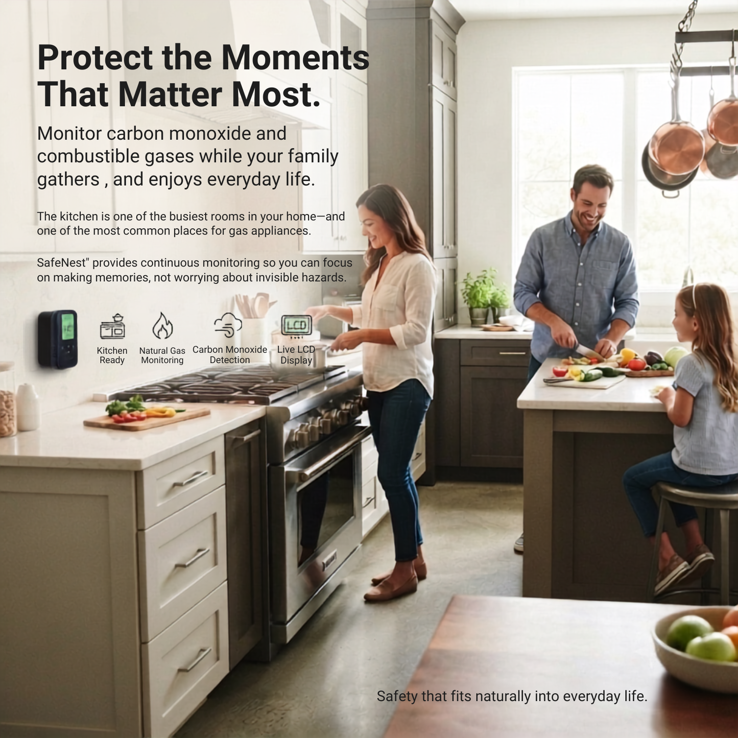 SafeNest™ 4 in 1 Gas Detector
