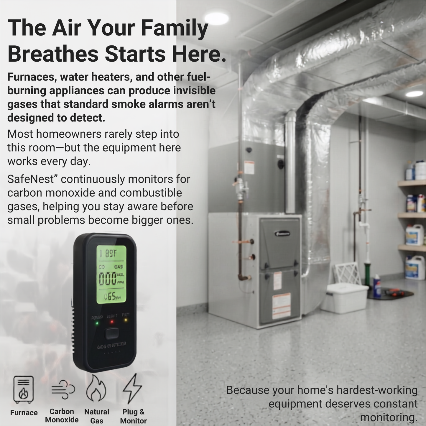 SafeNest™ 4 in 1 Gas Detector
