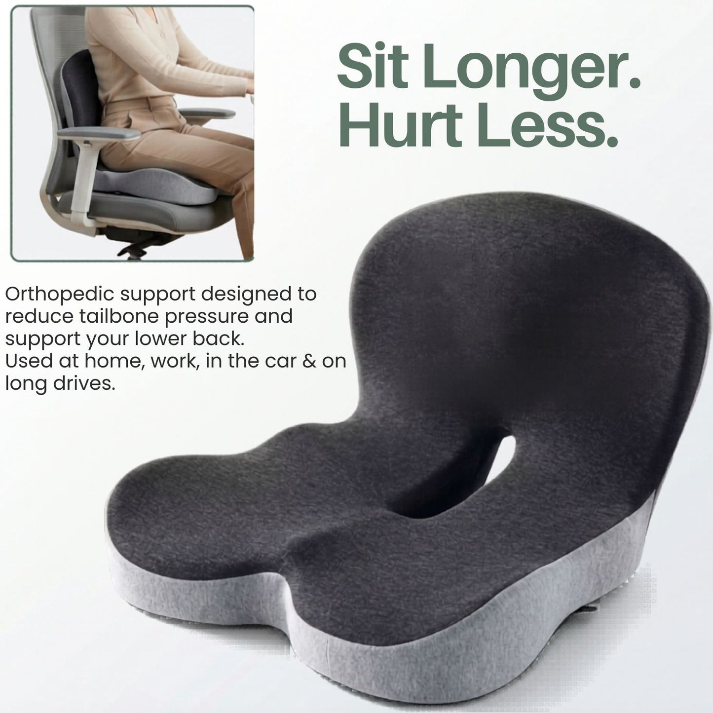 StaySeat™ Orthopedic Support Cushion